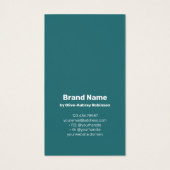 ティール（緑がかった色）ブラウンウォーター色ヘアクリップ表示カード (裏面)