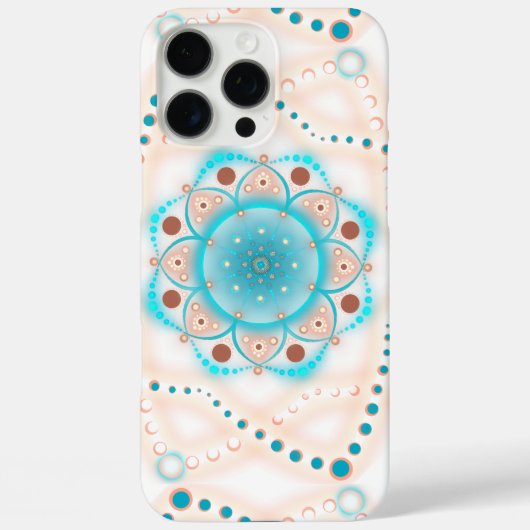 ティール(緑がかった色)&ブラウンパステル Case-Mate iPhoneケース (裏面)