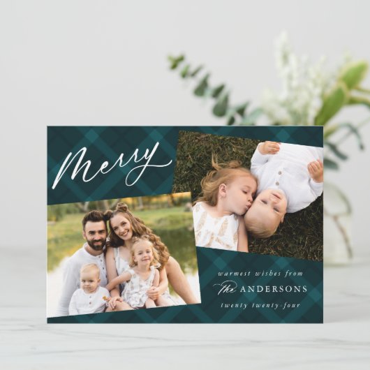 ティール(緑がかった色)ブラシ付きプレイド3写真 シーズンカード (スタンド正面)