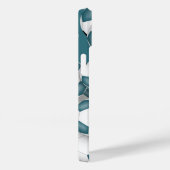 ティール（緑がかった色）ブラックサッカーチームの色キッズスポーツパターン Case-Mate iPhoneケース (裏面 / 右)