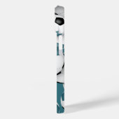 ティール（緑がかった色）ブラックサッカーチームの色キッズスポーツパターン Case-Mate iPhoneケース (裏面 / 左)