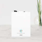 ティール（緑がかった色）ブラックサッカーボールキッズスポーツ誕生日 カード (裏面)