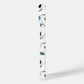 ティール(緑がかった色)ブラックチームスポーツカラーサッカーボール Case-Mate iPhoneケース (裏面 / 左)