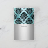 ティール(緑がかった色)&ブラックプリンセスティアラサンキューカード サンキューカード (内部)