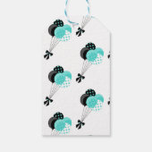 ティール(緑がかった色)&ブラック格言ハッピーホリデイズ ギフトタグ (裏面)