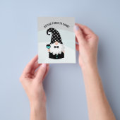 ティール(緑がかった色)&ブラック格言ハッピーホリデイズ チラシ (手)