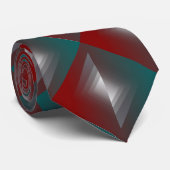 ティール（緑がかった色）・ブルゴーニュのグレーのツイスト ネクタイ (ロール)