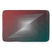 ティール（緑がかった色）・ブルゴーニュのグレーのツイスト バスマット (正面)