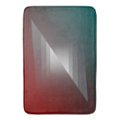 ティール（緑がかった色）・ブルゴーニュのグレーのツイスト バスマット (正面縦)