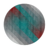 ティール（緑がかった色）ブルゴーニュグレイストライプ カッティングボード (正面)