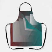 ティール（緑がかった色）ブルゴーニュグレーのページ エプロン (正面)