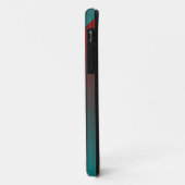ティール(緑がかった色)ブルゴーニュグレー三角形 Case-Mate iPhoneケース (裏面/左)
