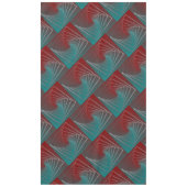 ティール（緑がかった色）ブルゴーニュスピン テーブルクロス (正面)