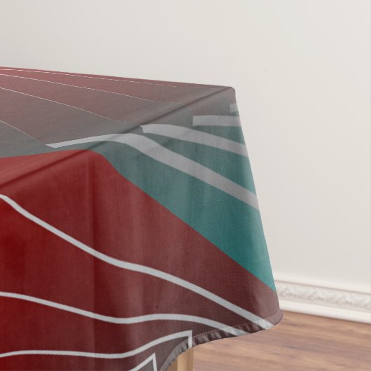 ティール（緑がかった色）ブルゴーニュスピン テーブルクロス (インサイチュ)