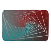 ティール（緑がかった色）ブルゴーニュスピン バスマット (正面)