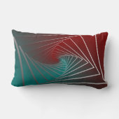 ティール（緑がかった色）ブルゴーニュスピン ランバークッション (裏面)