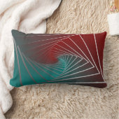 ティール（緑がかった色）ブルゴーニュスピン ランバークッション (ブランケット)