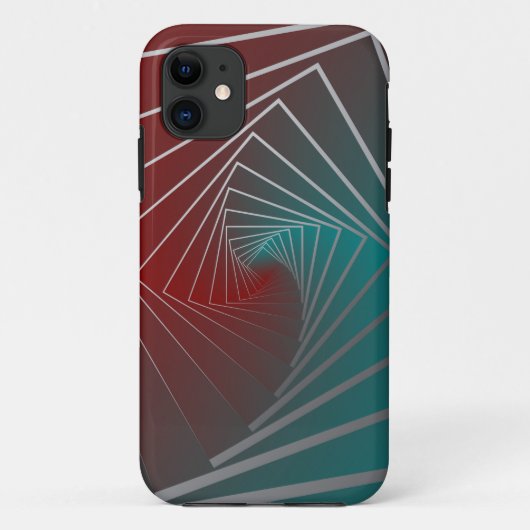 ティール(緑がかった色)ブルゴーニュスピン Case-Mate iPhoneケース (裏面)