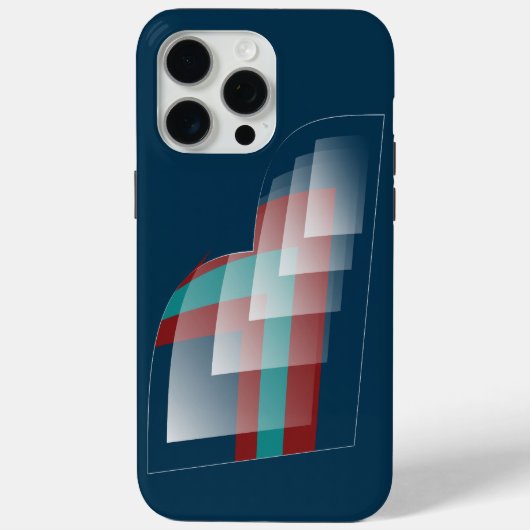 ティール(緑がかった色)ブルゴーニュブルー Case-Mate iPhoneケース (裏面)