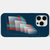 ティール(緑がかった色)ブルゴーニュブルー Case-Mate iPhoneケース (裏面 (横))