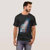 ティール(緑がかった色)ブルゴーニュブルー Tシャツ (正面フル)