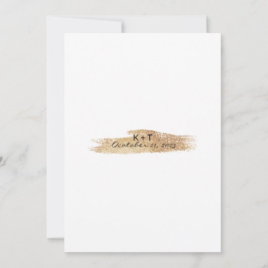 ティール(緑がかった色)&ブルゴーニュ水カラー結婚式招待状 招待状 (裏面)