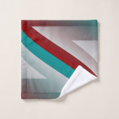 ティール（緑がかった色）ブルゴーニュ灰球効果 バスタオルセット (ウォッシュタオル)