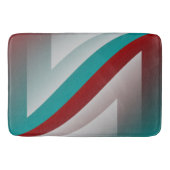 ティール（緑がかった色）ブルゴーニュ灰球効果 バスマット (正面)