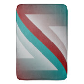 ティール（緑がかった色）ブルゴーニュ灰球効果 バスマット (正面縦)