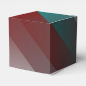 ティール（緑がかった色）ブルゴーニュ灰色の三角形 フェイバーボックス (裏面サイド)