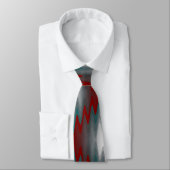 ティール（緑がかった色）ブルゴーニュ灰色の波 ネクタイ (タイ)