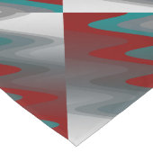 ティール（緑がかった色）ブルゴーニュ灰色の波 ロングテーブルランナー (コーナー)