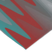 ティール（緑がかった色）ブルゴーニュ灰色の波 ロングテーブルランナー (コーナー)