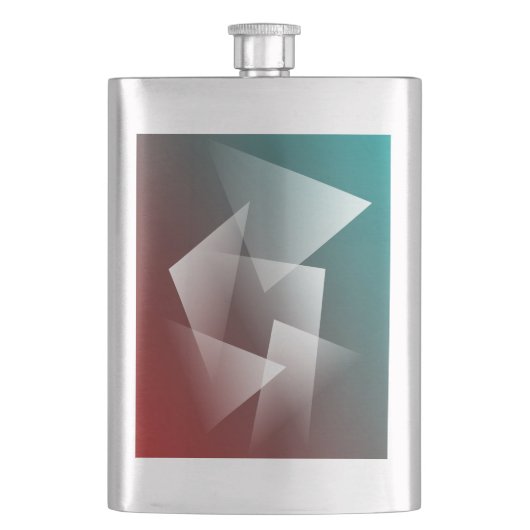 ティール（緑がかった色）ブルゴーニュ白 フラスク (正面)