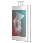 ティール（緑がかった色）ブルゴーニュ白 フラスク (左)