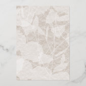 ティール（緑がかった色）、ブルゴーニュ、埃っぽいピンク結婚のホイル招待状 箔招待状 (裏面)