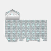 ティール(緑がかった色)ブルーとシルバー結婚ズ フェイバーボックス (折り畳みなし)