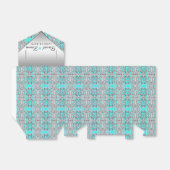 ティール(緑がかった色)ブルーとシルバー結婚ズ フェイバーボックス (折り畳みなし)