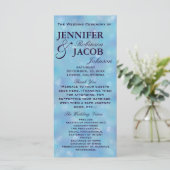 ティール(緑がかった色)ブルーとパープル結婚式 プログラム (スタンド正面)