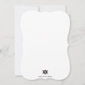 ティール(緑がかった色)ブルーとブラック、2014年ポルカドットクラス 招待状 (裏面)