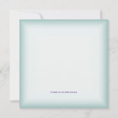 ティール（緑がかった色）ブルーと紫の赤ちゃんシャワー 招待状 (裏面)