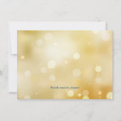 ティール(緑がかった色)ブルーと金ゴールドスウィート16マスカレードパーティー 招待状 (裏面)