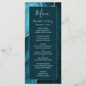 ティール（緑がかった色）ブルーアガテシルバ結婚ーズ メニュー (正面)