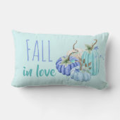 ティール(緑がかった色)ブルーアクアタウペパンプキンオータム秋 ランバークッション (裏面)