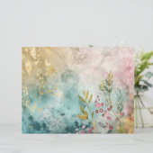 ティール（緑がかった色）ブルーアクアマリンシー海スクラップブック紙 (スタンド正面)