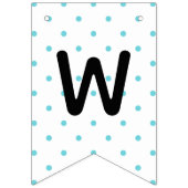 ティール(緑がかった色)ブルーウェルカムベビーベアーボーイベビーシャワー バンティングフラッグ (第3の旗)