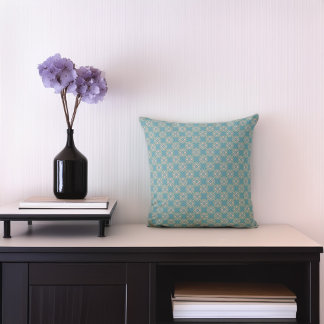 ティール（緑がかった色）ブルーエレガンスジオメトリック装飾用クッション クッション