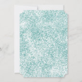 ティール（緑がかった色）ブルーエレガントな結婚式 招待状 (裏面)