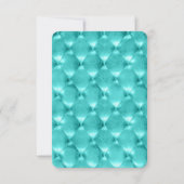 ティール(緑がかった色)ブルーキンセアニラお祝い15th誕生日 招待状 (裏面)