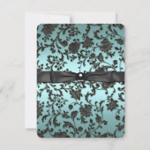 ティール(緑がかった色)ブルークラス2015卒業発表 招待状 (裏面)